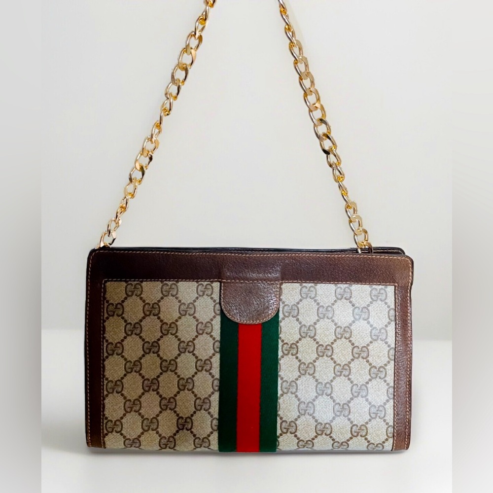 GUCCI GG Ophidia Sherry line clutch shoulder bag with box 🤎 - Picture 5 of 14